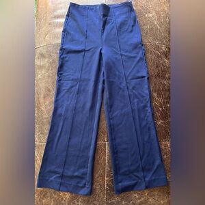 Ann Taylor Pull-on Side Zipper Pleated Elastic Waistband High-waist Trousers